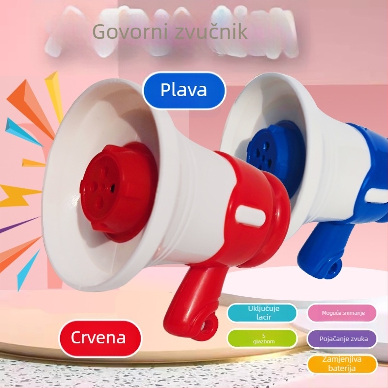 Mini ručni zvučnik igračka s privjeskom — plastika, 8x7, unisex, za uzrast 14+