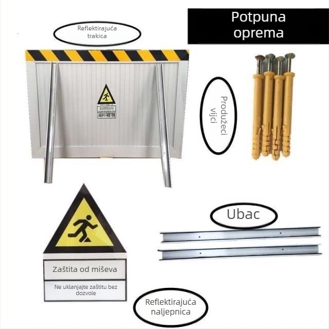 Nehrđajući čelik zaštita protiv miševa, zidni držač za vrata, bez bušenja, ručno upravljanje, moderni minimalistički stil