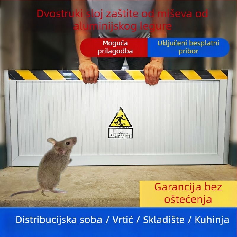 Nehrđajući čelik zaštita protiv miševa, zidni držač za vrata, bez bušenja, ručno upravljanje, moderni minimalistički stil
