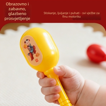 Pet-djelni dječji perkusijski set — ručni bubanj, tamburin i ostali perkusijski instrumenti za djecu 4–6 godina, edukativna slagalica