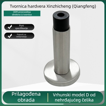 Stopač za vrata od nehrđajućeg čelika, model Pipe Top D-type, postavljen na pod, standardna konstrukcija, ručno upravljanje