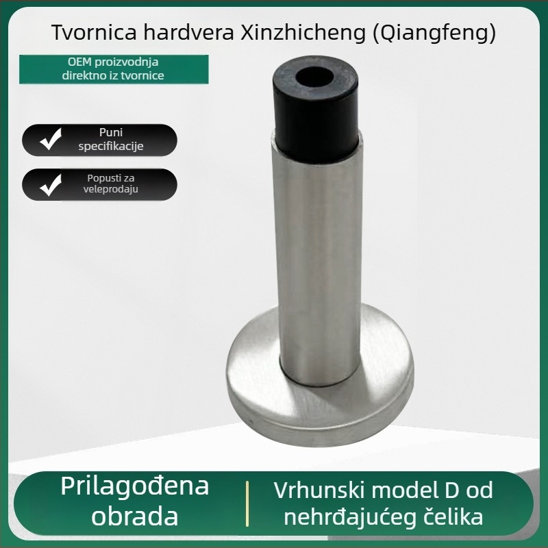 Stopač za vrata od nehrđajućeg čelika, model Pipe Top D-type, postavljen na pod, standardna konstrukcija, ručno upravljanje