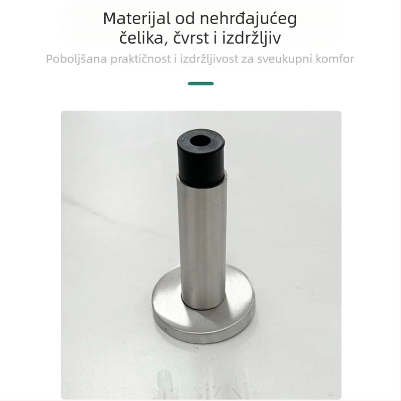 Stopač za vrata od nehrđajućeg čelika, model Pipe Top D-type, postavljen na pod, standardna konstrukcija, ručno upravljanje