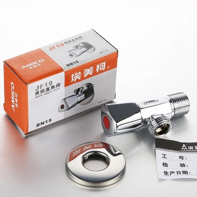 Amico bakreni kutni ventil sa navojem, ručni pogon, za vodu, nacionalni standard