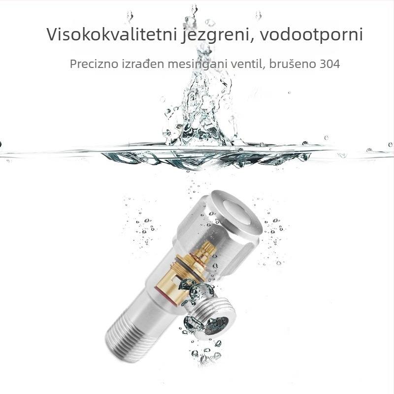 304 nerđajući čelik trokutasti ventil za vodovod za bojler, model MJF-5003 (Montaža: okretna, Promjer Ø 20 mm, Radni tlak 1 MPa)