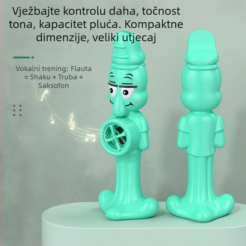 Dječji glazbeni alat – usna frula s dizajnom hobotnice, ABS materijal, za rani razvoj, djeca 4–6 godina
