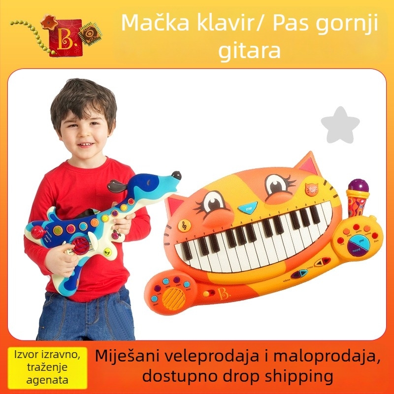 Dječja elektronična tipkovnica s mikrofonom za rano obrazovanje; plastično tijelo; za djecu 4-6 godina; potiče intelektualni razvoj, osjetilne sposobnosti i sluh.