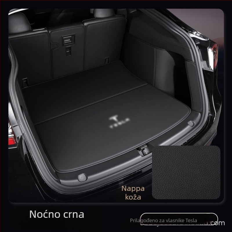 Kožna prostirka za prtljažnik za Tesla Model Y, potpuno pokriće, verzija 3, prilagodljivo uklapanje