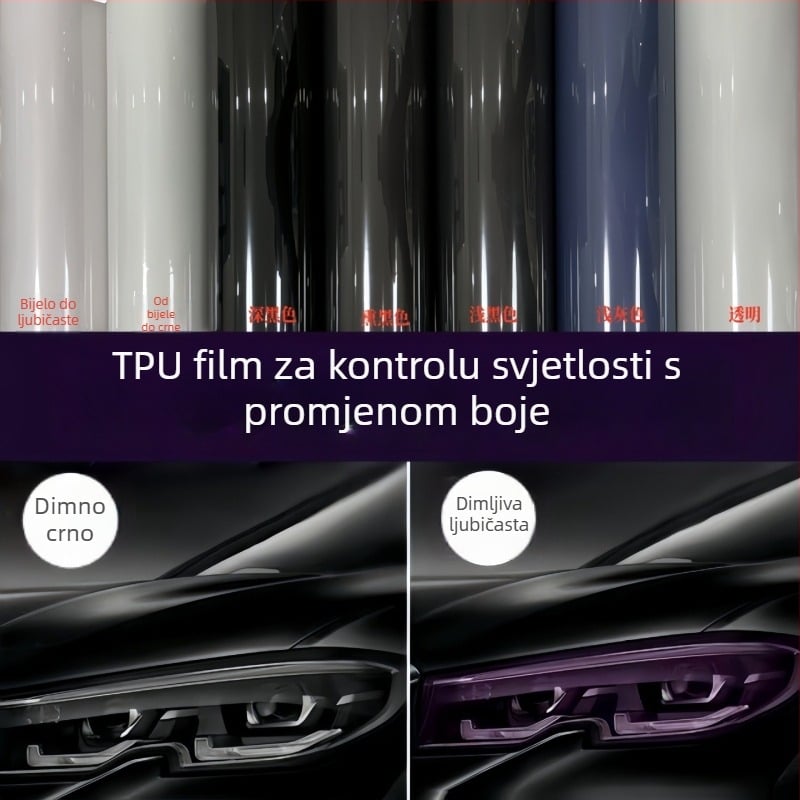TPU film za svjetla automobila – zaštitni film za prednja i stražnja svjetla (Materijal: TPU; Primjena: prednja i stražnja svjetla; Tip: zaštitni film)
