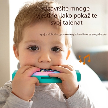 Dječja harmonika igračka – plastično tijelo, za djecu od 4 do 6 godina, potiče razvoj emocija, vida, intelektualni razvoj i koordinaciju ruku i oka, pakiranje u šarenu kutiju