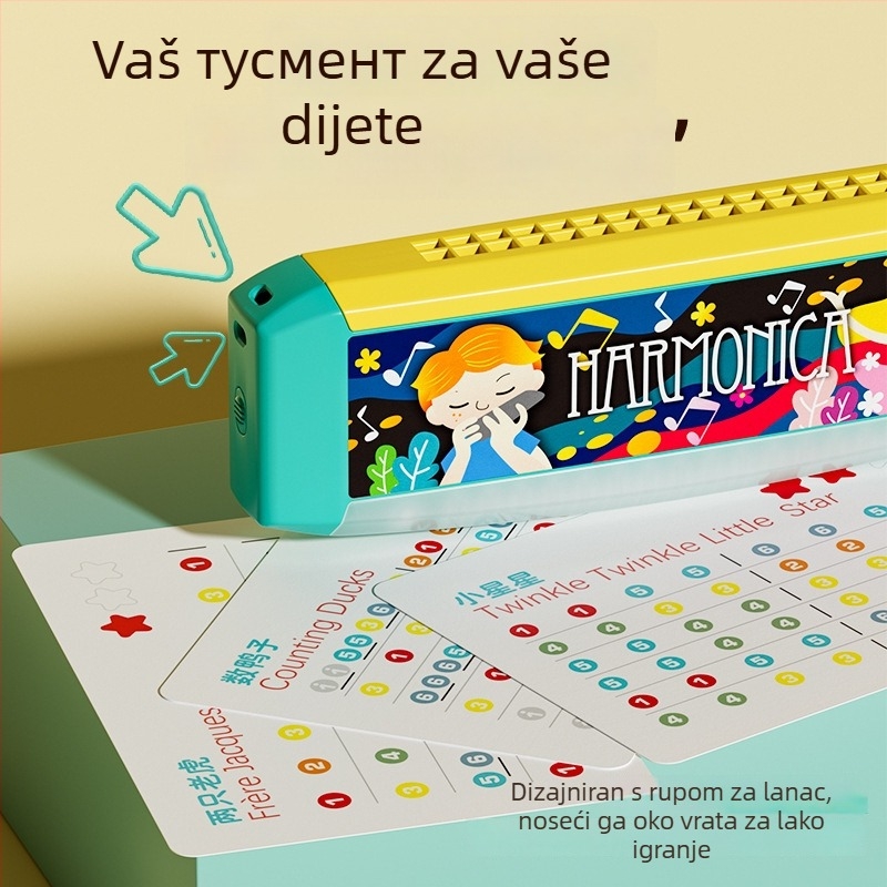 Dječja harmonika igračka – plastično tijelo, za djecu od 4 do 6 godina, potiče razvoj emocija, vida, intelektualni razvoj i koordinaciju ruku i oka, pakiranje u šarenu kutiju