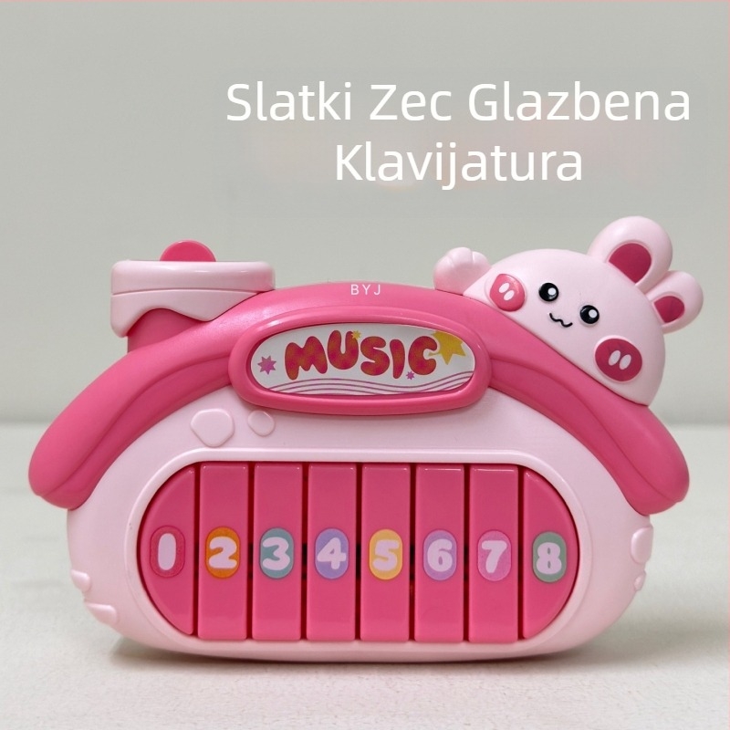 Elektronička klavijatura igračka za dojenčad 0–3 godine, plastična konstrukcija, marka Beiyingjia, razvija koordinaciju ruka-oko, sluh i interaktivno učenje