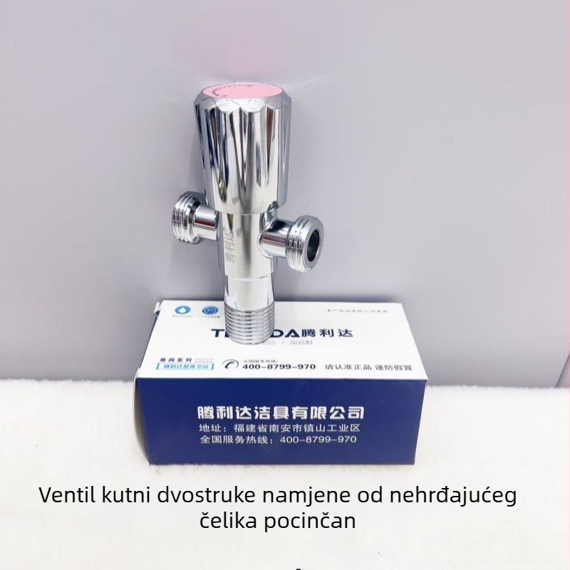 Mesinga kutna slavina, model 1088, ugrađena instalacija, američki stil, marka Teng Lida
