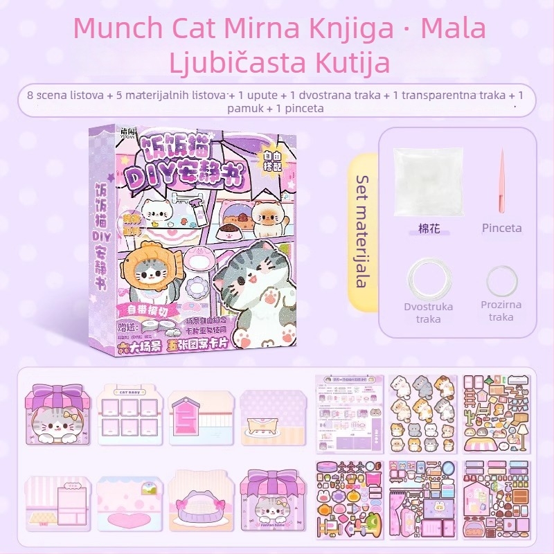 Tick pig 3D slagalica za DIY – ručno izrađena tiha knjiga za djecu 7–14 godina, materijal: pet