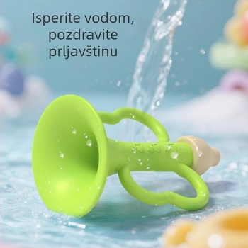 Dječji trubica-igračka za puhanje — edukativni glazbeni instrument, silikon, mali zvučnik, 14+ godina