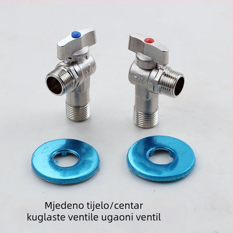 Centralni kutni ventil velikog protoka, bakreno tijelo, zidna montaža, za WC i bojler, radni tlak 0,8 MPa