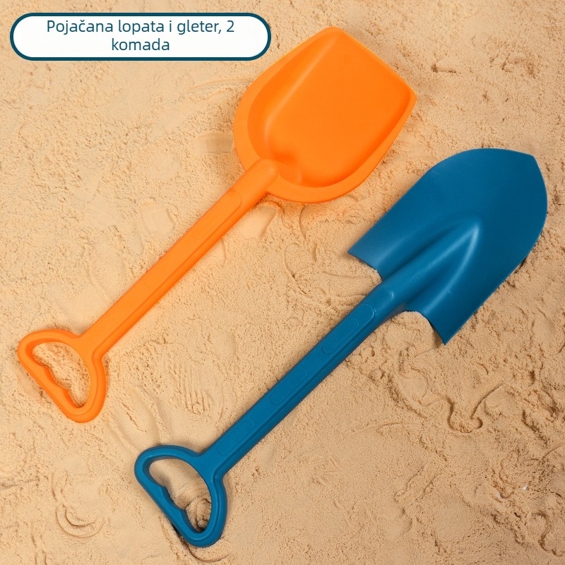 Set igračaka za plažu za djecu: plastični alati za pijesak, uključujući lopaticu i kantu; igranje pijeskom; pakiranje mrežastom vrećom; prikladno za uzrast 4–6 godina.