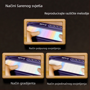 Dječja elektronička tipkovnica sa šarenim svjetlom i dodirnim zaslonom, glazbena kutija, edukativna klavijatura igračka za djecu 4-6 godina