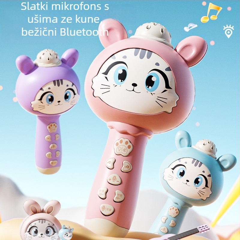Bežični dječji Bluetooth mikrofon za karaoke — edukativna glazbena igračka za djecu 4–6 godina