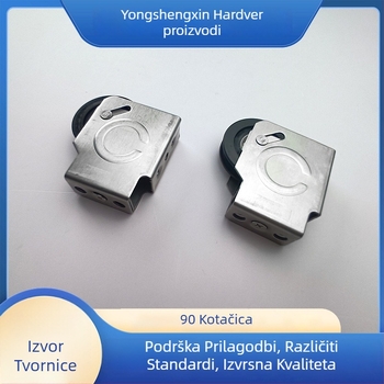 Rolka za vrata i prozore, tip 90, od aluminijske legure, s kugličnim ležajem od nehrđajućeg čelika; konstrukcija Nylon+željezo+nehrđajući čelik; pogodna za krilne prozore, klizne prozore i vrata
