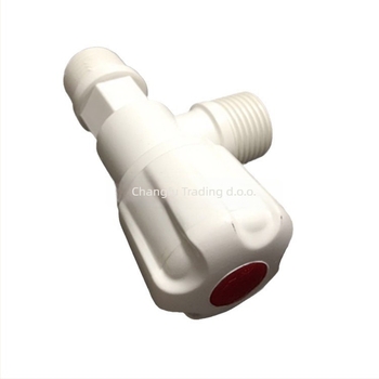 Plastični kutni ventil s ručnim kotačićem WP01202, radni tlak 1,6 MPa, unutarnji promjer 15 mm, navoj, za WC, slavinu i crijevo, LESSO