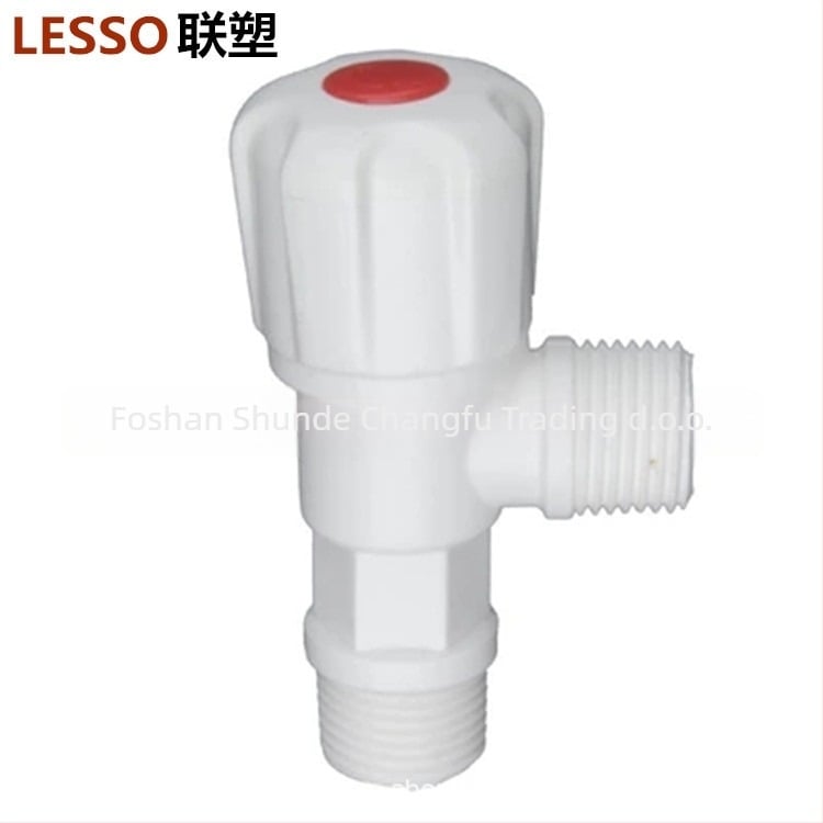 Plastični kutni ventil s ručnim kotačićem WP01202, radni tlak 1,6 MPa, unutarnji promjer 15 mm, navoj, za WC, slavinu i crijevo, LESSO