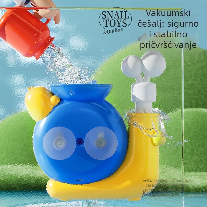 Igračka za kupanje: rotirajuće vodeno kolo sa usisnom – plastika, za djecu 0–3 godine, interaktivna