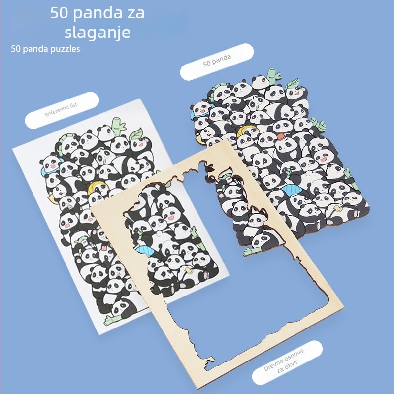 Drveni 3D puzzle sa životinjama za djecu, uzrast 4–6 godina, OEM prilagodba logotipa, licencirana privatna oznaka