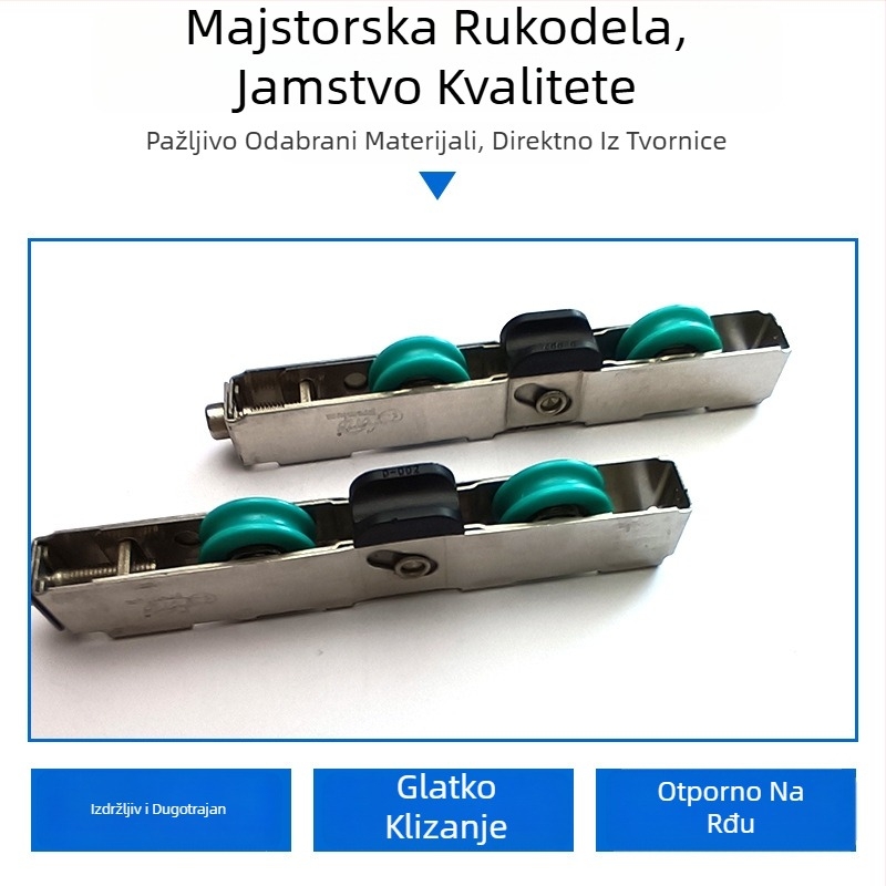Teški klizni vrata valjak – dvostruki kotači 15-17, materijal: najlon-željezo-nerđajući čelik, za prozore i vrata, moderni minimalistički stil