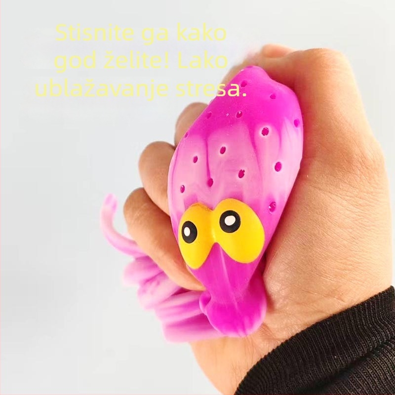 Tie-dye hobotnica – stisnačka igračka koja upija vodu i prska vodu, interaktivna igra za plažu i bazen