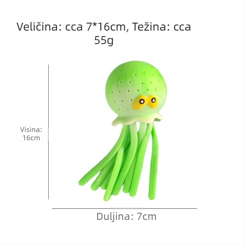 Tie-dye hobotnica – stisnačka igračka koja upija vodu i prska vodu, interaktivna igra za plažu i bazen