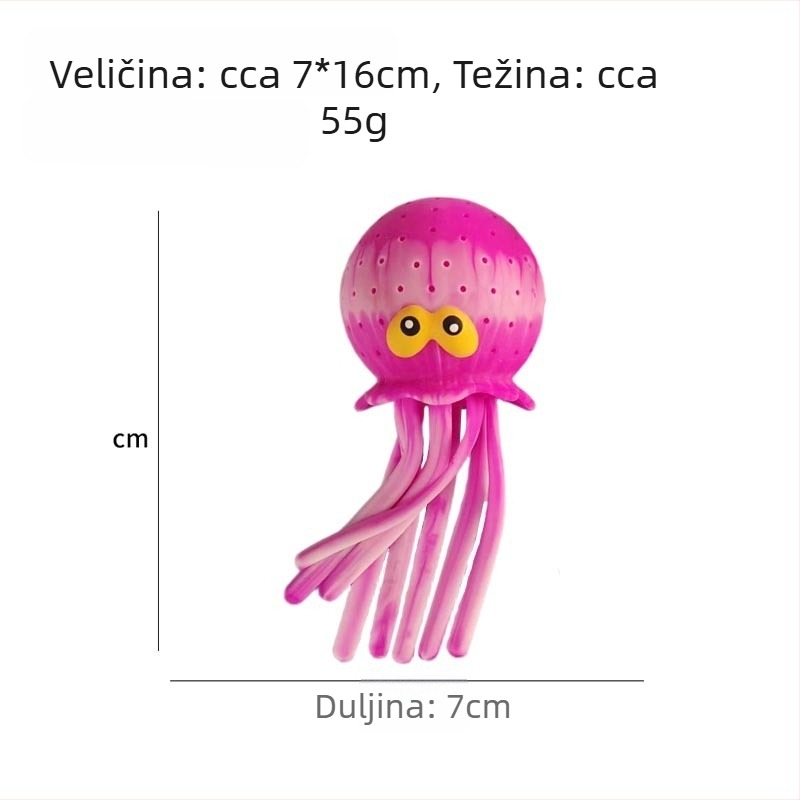 Tie-dye hobotnica – stisnačka igračka koja upija vodu i prska vodu, interaktivna igra za plažu i bazen