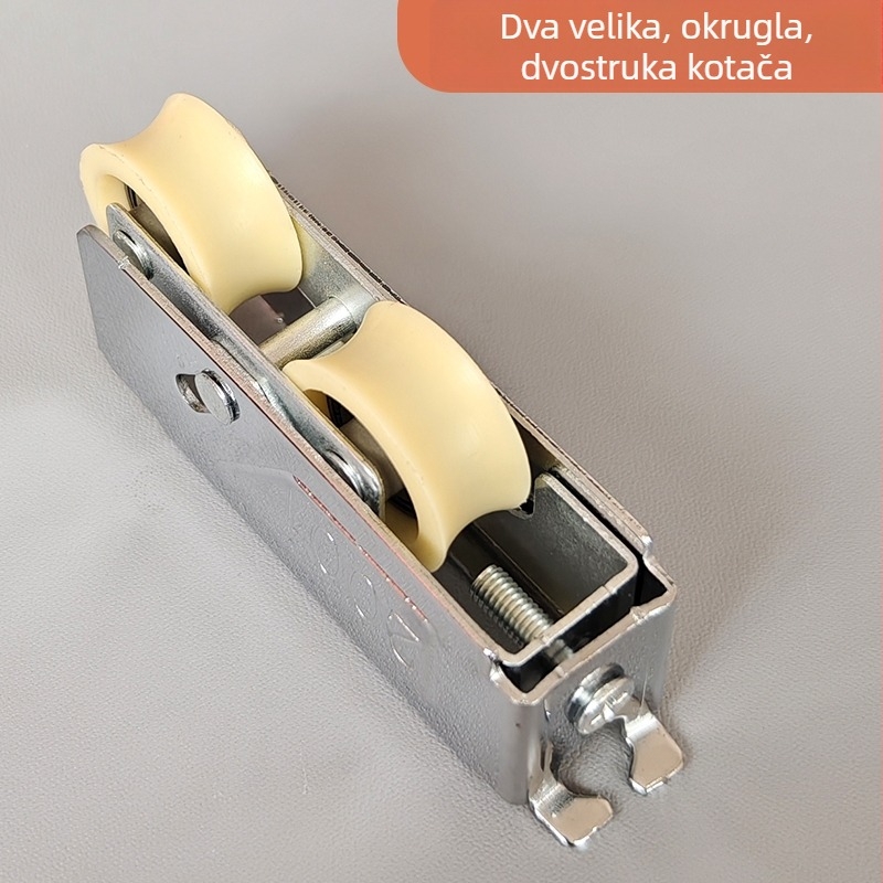 Kotač za klizna vrata: model 2001, aluminijska legura, dvostruki kotač, donja tračnica, ležajni kotač za široku stazu
