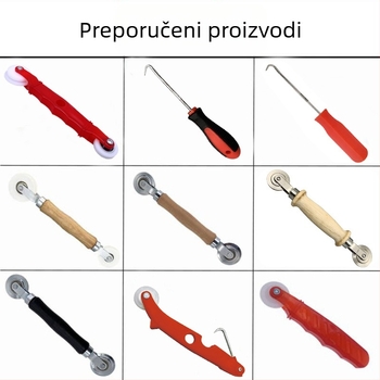 Pritiskni kotač za mreže vrata i prozora – drveni trup od duba, model Screen window pressure wheel, osovina Ø6 mm, vanjski promjer Ø38 mm, radijus žlijnja za uže 38 mm