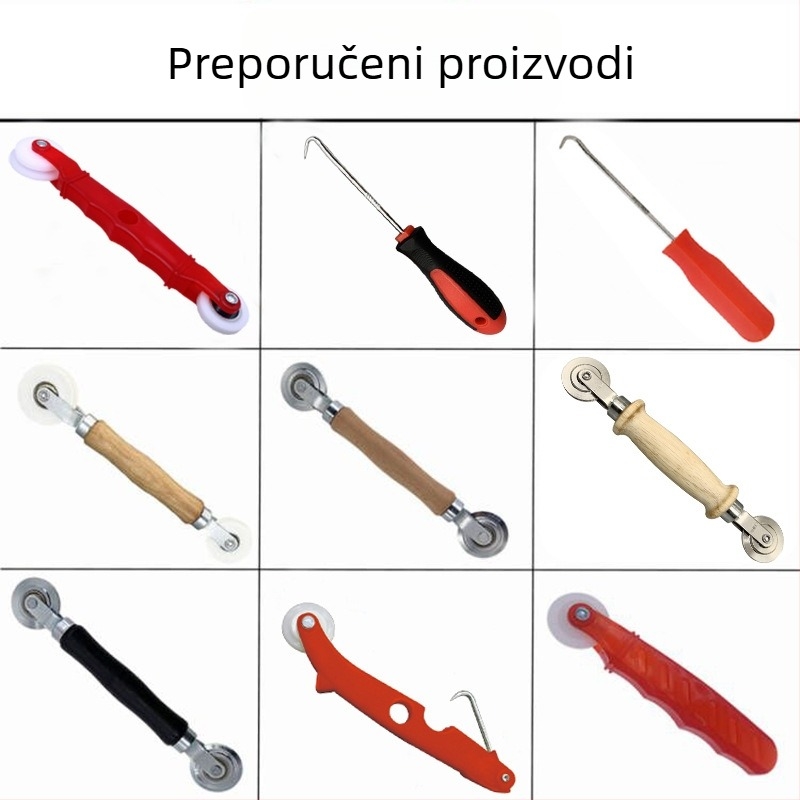 Pritiskni kotač za mreže vrata i prozora – drveni trup od duba, model Screen window pressure wheel, osovina Ø6 mm, vanjski promjer Ø38 mm, radijus žlijnja za uže 38 mm