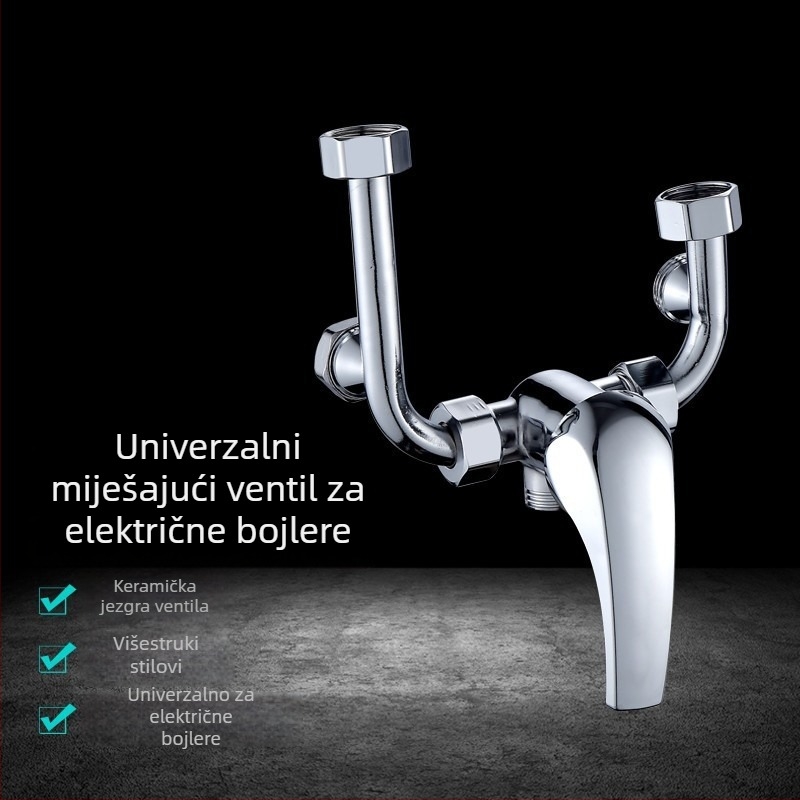 Ventil za miješanje za električni bojler, površinska ugradnja, regulacija tople i hladne vode, U-oblik miješalica, universalni