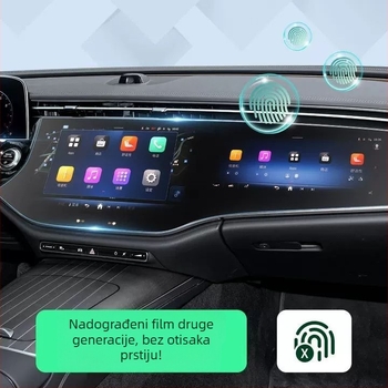 Kaljeno staklo zaštitni film za zaslon navigacije Mercedes-Benz E300L — jedinstveni dizajn, otporan na visoke i niske temperature, otporan na ogrebotine i habanje, premaz protiv otisaka prstiju