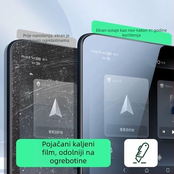 Kaljeno staklo zaštitni film za zaslon navigacije Mercedes-Benz E300L — jedinstveni dizajn, otporan na visoke i niske temperature, otporan na ogrebotine i habanje, premaz protiv otisaka prstiju