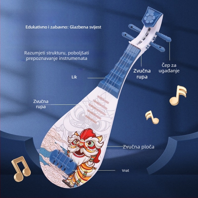 Edukativna glazbena igračka za djecu: simulirana pipa i gitara u kineskom stilu