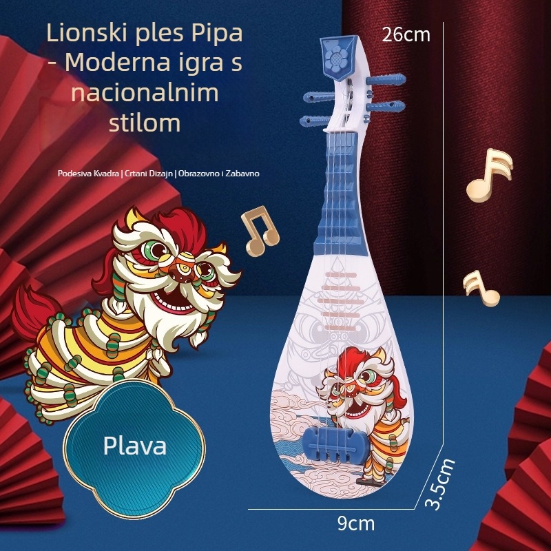 Edukativna glazbena igračka za djecu: simulirana pipa i gitara u kineskom stilu