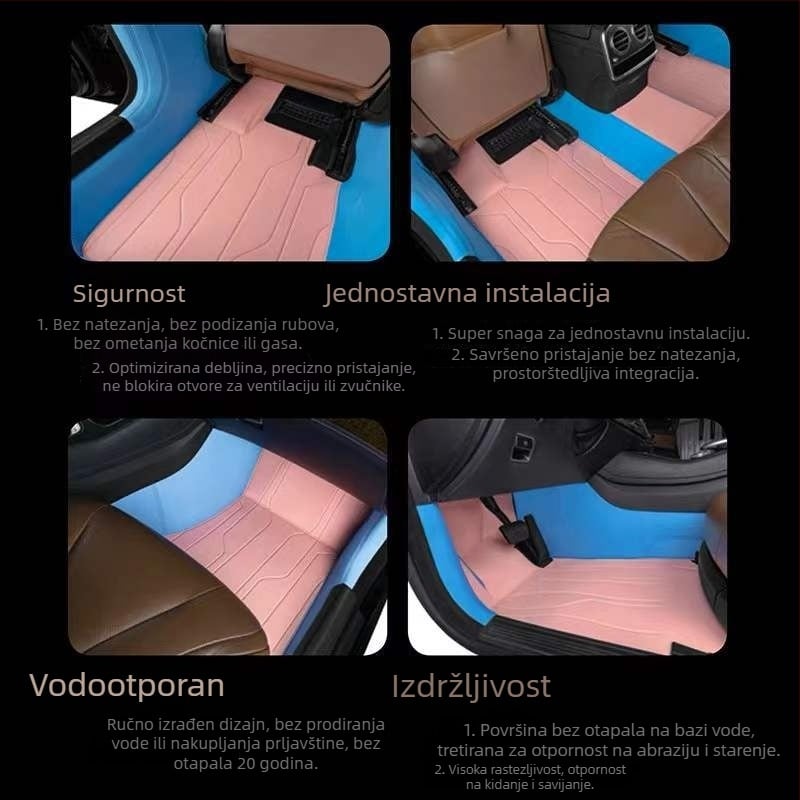Kožne podne obloge za posebno vozilo, marka Da Sheng, prilagodljive, opcije Leather Foot Mat, Silk Loop Foot Mat, Lawn Foot Mat