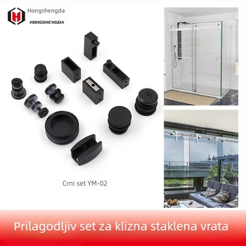 Set kliznih staklenih vrata tuš prostor, 304 nehrđajući čelik, pribor za pregrade vrata, YM-02, za kupaonicu