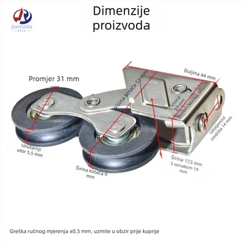 2078/2008 aluminijska klizačka prozora, nehrđajući čelik, tiho valjka za vodilicu kliznog prozora