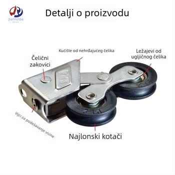2078/2008 aluminijska klizačka prozora, nehrđajući čelik, tiho valjka za vodilicu kliznog prozora
