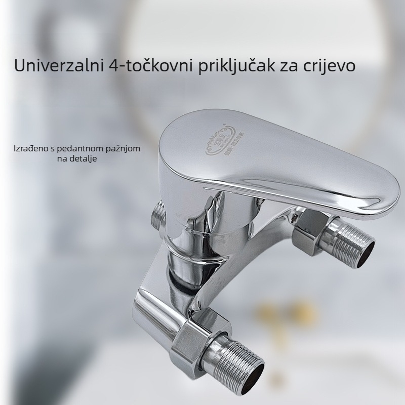 Kupaonski set s vanjskim mikserom za površinsku ugradnju, bojlerom, set tuša s toplom i hladnom vodom, pribor za solarni miješajući mješalac