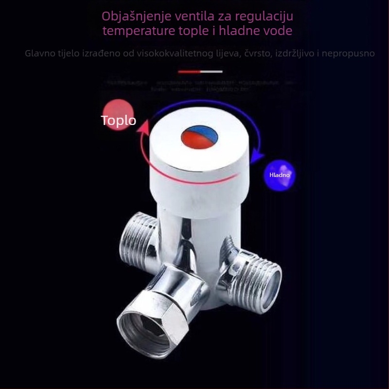Senzorski faucet s miješanjem tople i hladne vode, tuš ventil s termostatom, dvostruki prekidač, izdržljiv