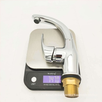 Kuhinjski slavina, okretna, cinkov legura, mije vodu toplo i hladno (Model zp-094; radni raspon 0–90°C; nazivni tlak 0,8 MPa; promjer sjedala ventila 35 mm)