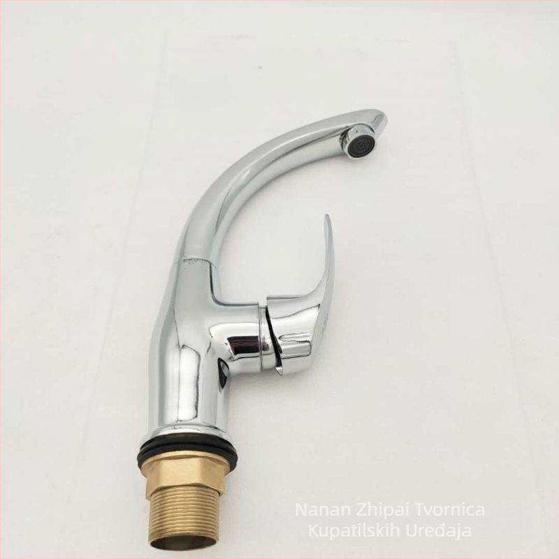 Kuhinjski slavina, okretna, cinkov legura, mije vodu toplo i hladno (Model zp-094; radni raspon 0–90°C; nazivni tlak 0,8 MPa; promjer sjedala ventila 35 mm)