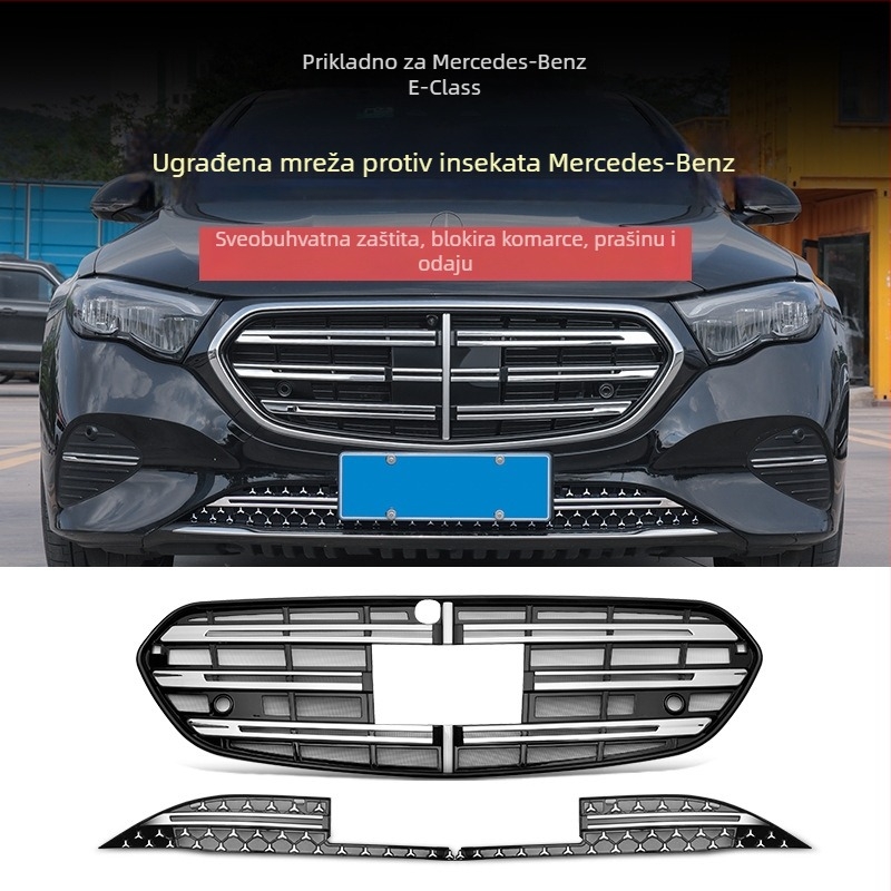 Mercedes-Benz E300L integrirani rešetkasti hladnjak s mrežom protiv insekata i prašine za E300L/E260L (Materijal: ABS; Marka: Fengguang; Kompatibilnost: E300L/E260L)