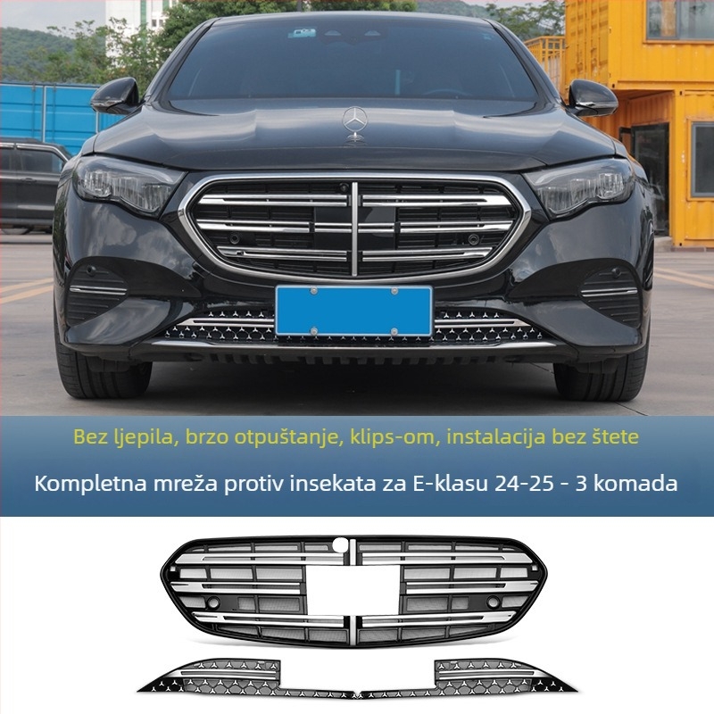 Mercedes-Benz E300L integrirani rešetkasti hladnjak s mrežom protiv insekata i prašine za E300L/E260L (Materijal: ABS; Marka: Fengguang; Kompatibilnost: E300L/E260L)